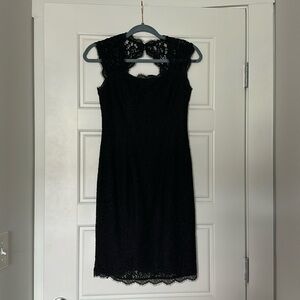 Black lace cocktail dress